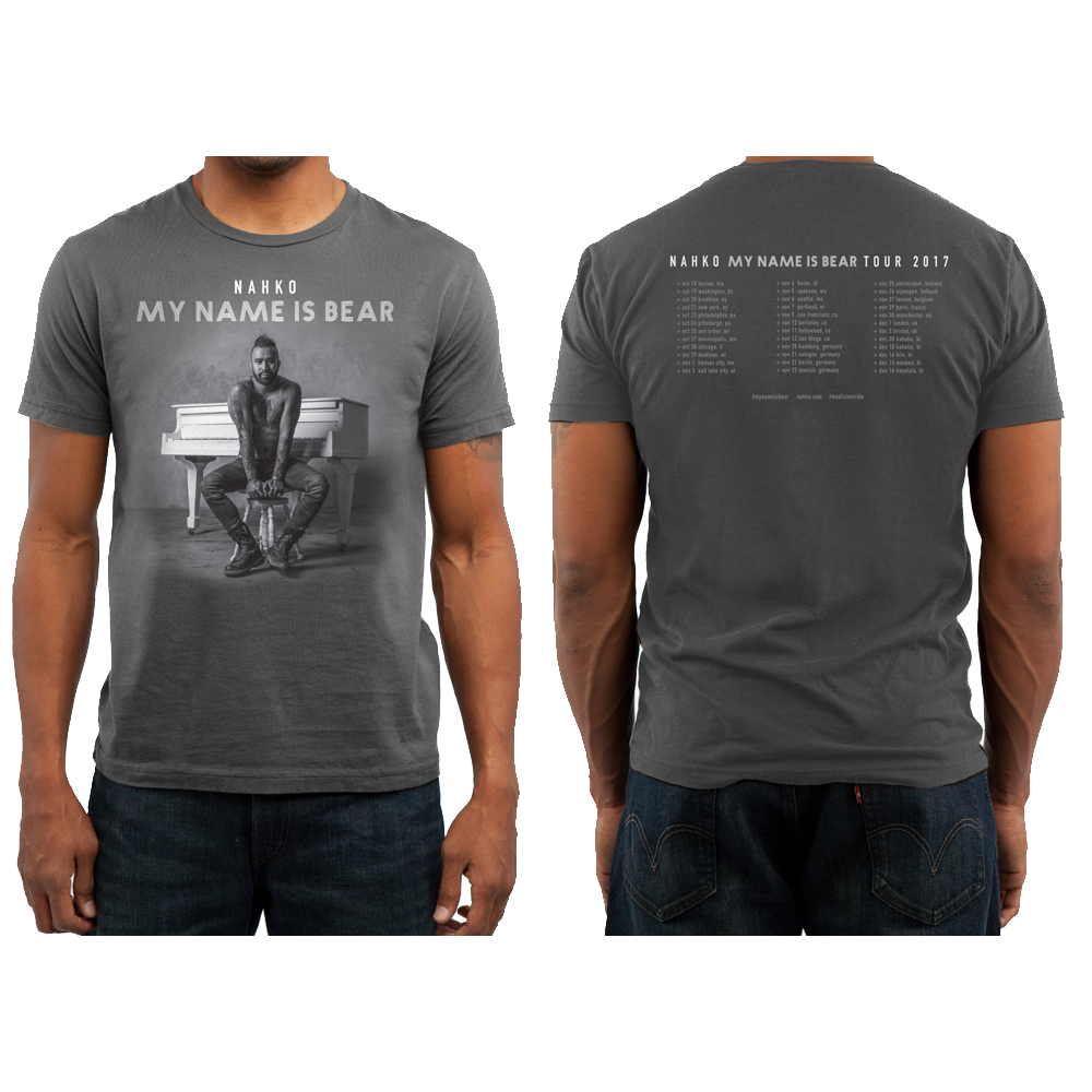 My Name Is Bear Tour Light Grey T-Shirt